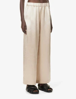 Max Mara Acanto Wide-leg Mid-rise Woven Trousers 9 Max Mara Acanto Wide-leg Mid-rise Woven Trousers -Sweaty Bety Clothing Shop R04161468 ALBINO ALT02