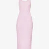 Emma Square-neck Cotton-blend Knitted Midi Dress -Sweaty Bety Clothing Shop R04164345 LAVENDER M