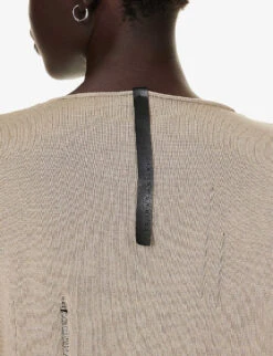 Distressed-panel Relaxed-fit Silk And Cotton Knitted Top -Sweaty Bety Clothing Shop R04164412 PERLA ALT04