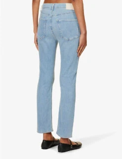 CITIZENS OF HUMANITY Jolene Whiskered High-rise Slim-leg Stretch-denim Jeans -Sweaty Bety Clothing Shop R04164580 PIXIE ALT03