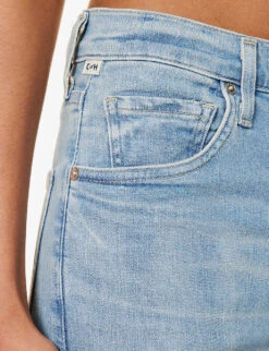 CITIZENS OF HUMANITY Jolene Whiskered High-rise Slim-leg Stretch-denim Jeans -Sweaty Bety Clothing Shop R04164580 PIXIE ALT05