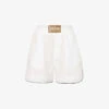 Palm Angels Branded Relaxed-fit Linen Shorts