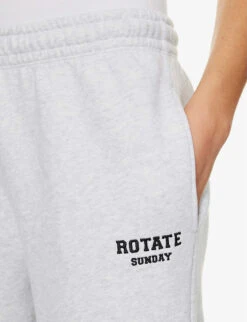 Tapered Mid-rise Organic-cotton Jogging Bottoms -Sweaty Bety Clothing Shop R04166480 LIGHTGREY ALT04