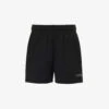 Crystal-embellished Logo-print Organic-cotton Shorts