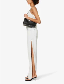 GOOD AMERICAN Good Boy Side-split Relaxed-fit Denim-blend Jeans -Sweaty Bety Clothing Shop R04166599 INDIGO497 ALT02