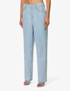 GOOD AMERICAN Good '90s Straight-leg Mi-rise Denim-blend Jeans -Sweaty Bety Clothing Shop R04166600 INDIGO498 ALT03