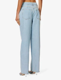 GOOD AMERICAN Good '90s Straight-leg Mi-rise Denim-blend Jeans -Sweaty Bety Clothing Shop R04166600 INDIGO498 ALT04