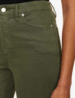 GOOD AMERICAN Good Waist Palazzo Wide-leg High-rise Stretch-denim Jeans -Sweaty Bety Clothing Shop R04166633 FERN002 ALT05