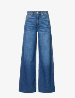 Rag & Bone Featherweight Sofie Wide-leg Upcycled Denim-blend Jeans