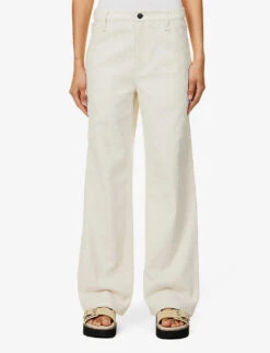 Rag & Bone Baggy Dre Straight-leg Low Rise Jeans 10 Rag & Bone Baggy Dre Straight-leg Low Rise Jeans -Sweaty Bety Clothing Shop R04166662 ECRU ALT02