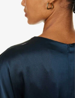 Pantera V-neck Satin Midi Dress -Sweaty Bety Clothing Shop R04167344 ABISSO ALT04