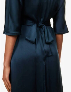 Pantera V-neck Satin Midi Dress -Sweaty Bety Clothing Shop R04167344 ABISSO ALT05