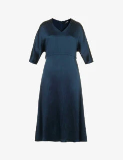 Pantera V-neck Satin Midi Dress