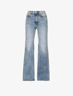 Fuji Wide-leg Mid-rise Organic Denim-blend Jeans