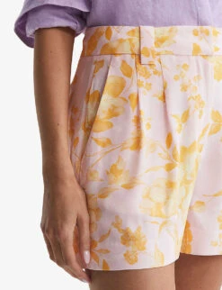 Reiss Bonnie High-rise Floral-print Woven Shorts -Sweaty Bety Clothing Shop R04168933 MULTI ALT04