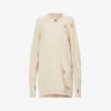 MM6 Maison Margiela Cut-out Oversized Alpaca And Cotton-blend Knitted Jumper -Sweaty Bety Clothing Shop R04172526 BEIGE M