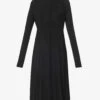 Jil Sander High-neck Flared-skirt Stretch-woven Midi Dress -Sweaty Bety Clothing Shop R04173096 1 M