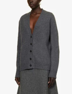 Jil Sander Relaxed-fit V-neck Knitted Cardigan -Sweaty Bety Clothing Shop R04173124 32 ALT02