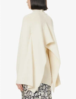 Jil Sander Turtle-neck Asymmetric-hem Relaxed-fit Wool-blend Two-piece Set -Sweaty Bety Clothing Shop R04173126 277 ALT03