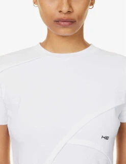 Deconstructed Asymmetric-hem Stretch-cotton Top -Sweaty Bety Clothing Shop R04174798 WHITE ALT04