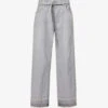 Sacai Faded-wash Wide-leg Mid-rise Jeans -Sweaty Bety Clothing Shop R04180393 GRAY M