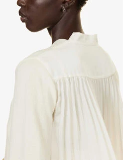 Sacai Pleated-back Wool Cardigan -Sweaty Bety Clothing Shop R04180394 OFFWHITE ALT04