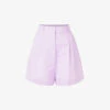 By Malina Edita High-rise Linen-blend Shorts -Sweaty Bety Clothing Shop R04180775 VIOLET M