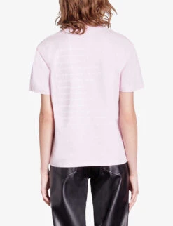 THE KOOPLES Logo-print Cotton-jersey T-shirt -Sweaty Bety Clothing Shop R04181617 PALEPINK ALT03