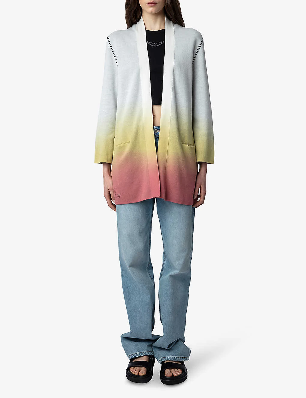 Zadig & Voltaire Austin Tie-dye Knitted Cotton-blend Cardigan 4 Zadig & Voltaire Austin Tie-dye Knitted Cotton-blend Cardigan - Image 2