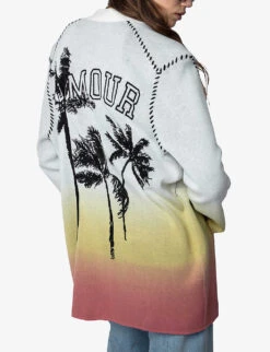 Zadig & Voltaire Austin Tie-dye Knitted Cotton-blend Cardigan 11 Zadig & Voltaire Austin Tie-dye Knitted Cotton-blend Cardigan -Sweaty Bety Clothing Shop R04183645 ECRU ALT04