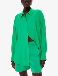 Whistles Nicola Elasticated-waist Woven Short -Sweaty Bety Clothing Shop R04183992 GREEN ALT02