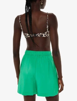 Whistles Nicola Elasticated-waist Woven Short -Sweaty Bety Clothing Shop R04183992 GREEN ALT03