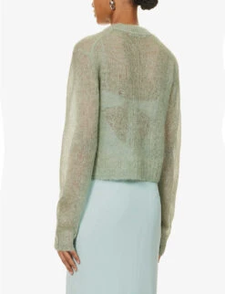 Acne Studios Kosma Semi-sheer Mohair Wool-blend Knitted Jumper 10 Acne Studios Kosma Semi-sheer Mohair Wool-blend Knitted Jumper -Sweaty Bety Clothing Shop R04184345 SAGEGREEN ALT03