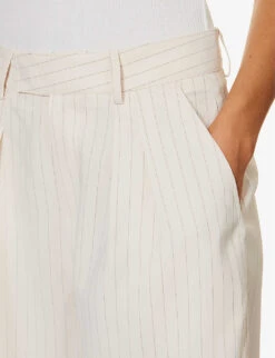 Vivian Striped Woven Shorts -Sweaty Bety Clothing Shop R04186471 BEIGEPINSTRIPE ALT04