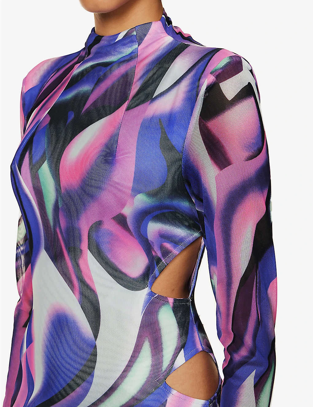 Swirl Graphic-print Regular-fit Stretch-woven Midi Dress 7 Swirl Graphic-print Regular-fit Stretch-woven Midi Dress - Image 5