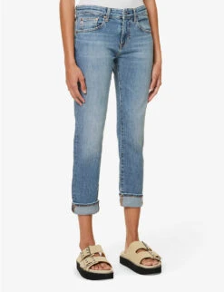 Ex-Boyfriend Tapered-leg Mid-rise Cotton-blend Jeans -Sweaty Bety Clothing Shop R04186807 15YEARSLAGUNE ALT02