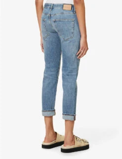 Ex-Boyfriend Tapered-leg Mid-rise Cotton-blend Jeans -Sweaty Bety Clothing Shop R04186807 15YEARSLAGUNE ALT03