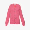 Comme Des Garçons Play Heart-embroidered Regular-fit Wool Cardigan
