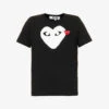 Comme Des Garçons Play Heart-appliqué Regular-fit Cotton-jersey T-shirt -Sweaty Bety Clothing Shop R04186989 BLACK M