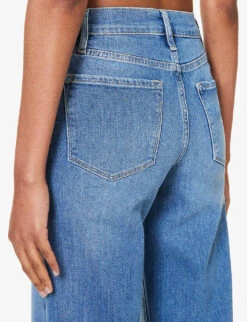 FRAME Le Palazzo Wide-leg Slim-fit Stretch-denim Jeans -Sweaty Bety Clothing Shop R04187456 DRIZZLE ALT05