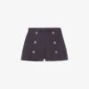 THE KOOPLES Button-embellished Wide-leg Stretch-woven Shorts