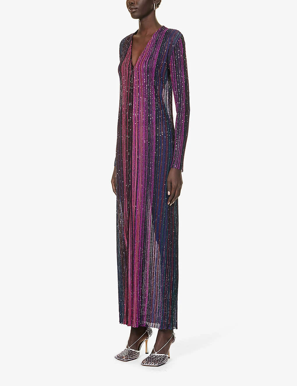 Missoni Striped Sequin-embellished Knitted Cardigan 5 Missoni Striped Sequin-embellished Knitted Cardigan - Image 3