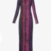 Missoni Striped Sequin-embellished Knitted Cardigan -Sweaty Bety Clothing Shop R04188315 BLACKVIOLETFUCHSIA M