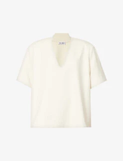 V-neckline Relaxed-fit Cotton T-shirt