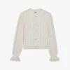CLAUDIE PIERLOT Openwork Ruffled Cotton-blend Cardigan -Sweaty Bety Clothing Shop R04189869 NATURELS M