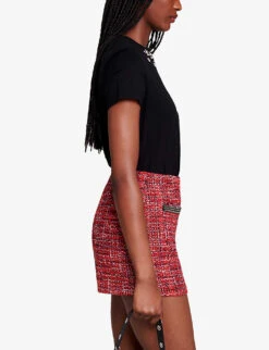 Maje Toukana Crystal-embellished Cotton T-shirt -Sweaty Bety Clothing Shop R04190034 NOIRGRIS ALT02