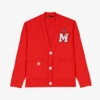 Maje Micollege Patched Stretch-knit Cardigan -Sweaty Bety Clothing Shop R04190045 ROUGES M