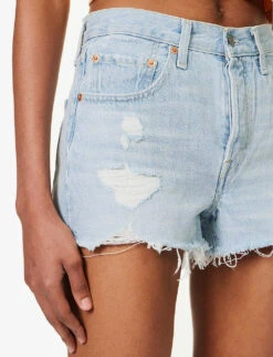 Levis 501 Original High-rise Stretch-denim Shorts -Sweaty Bety Clothing Shop R04191368 PROMISEME ALT04