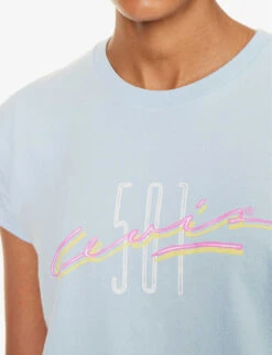 Levis Graphic Authentic Logo-print Cotton-jersey T-shirt -Sweaty Bety Clothing Shop R04191380 BLUES ALT04