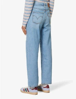 Levis Ribcage Distressed Straight-leg High-rise Jeans -Sweaty Bety Clothing Shop R04191397 Z5993MEDIUMINDIGO ALT03